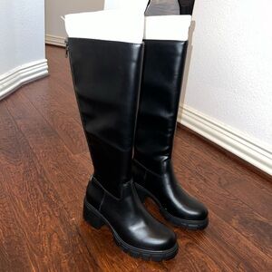 Madden Girl Tall black leather boots 8.5